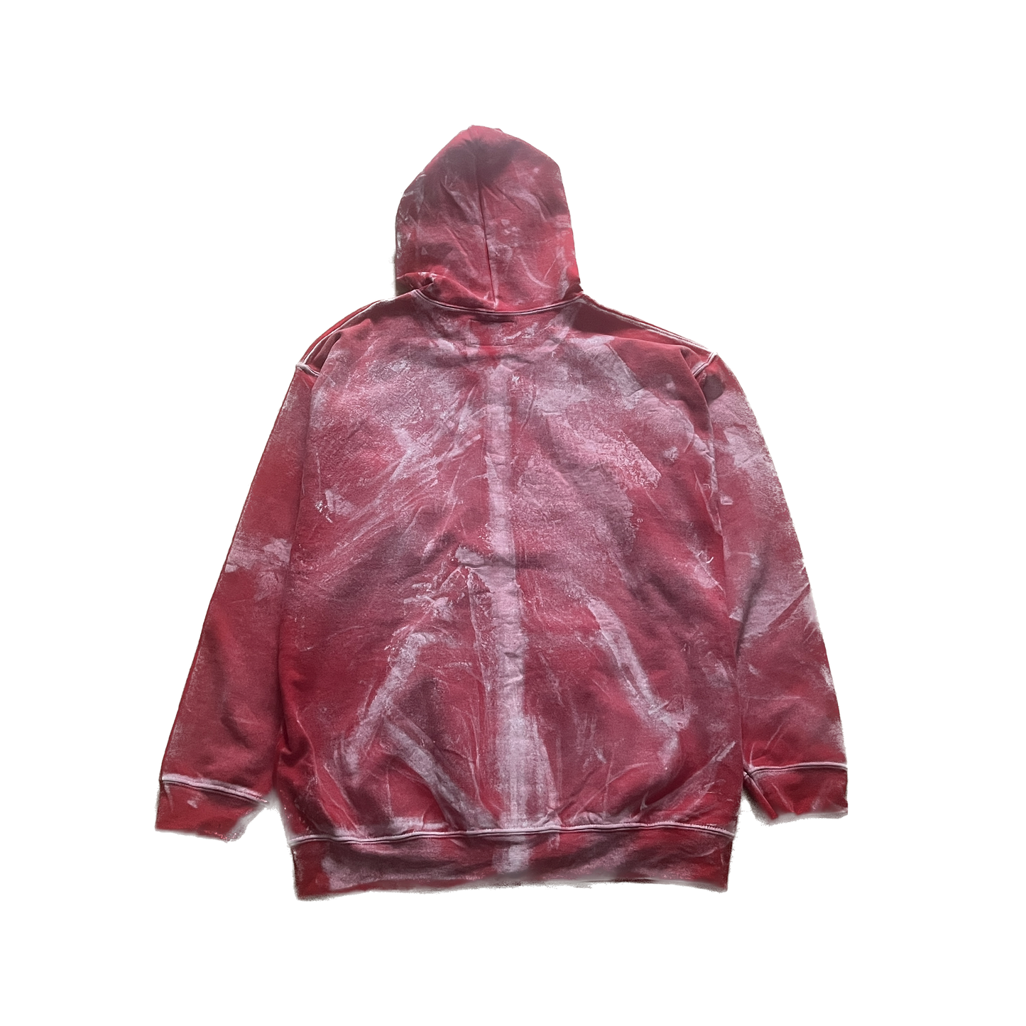 1/1 RED PAINTED PATCH HOODIE